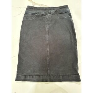The Main Street Exchange Denim‎ Skirt Pull On Stretch Casual Black 8